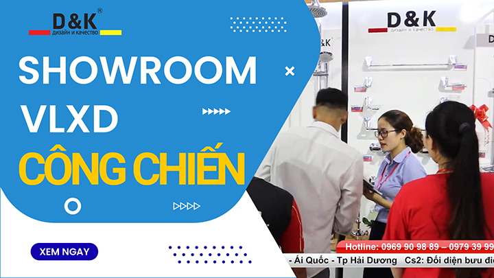 Showroom Công Chiến là một trong những đại lý uy tín hàng đầu của Thiết Bị Phòng Tắm DK, thiet bi ve sinh Công Chiến luôn luôn mang đến sự hài lòng về các trang thiet bi phong tam - thiết bị vệ sinh dk trên khắp cả nước. Bên cạnh đó là hàng loạt các trang thiết bị phòng tắm cao cấp và thiết bị vệ sinh cao cấp khác